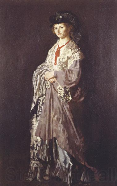 Sir William Orpen A Woman in Grey Norge oil painting art